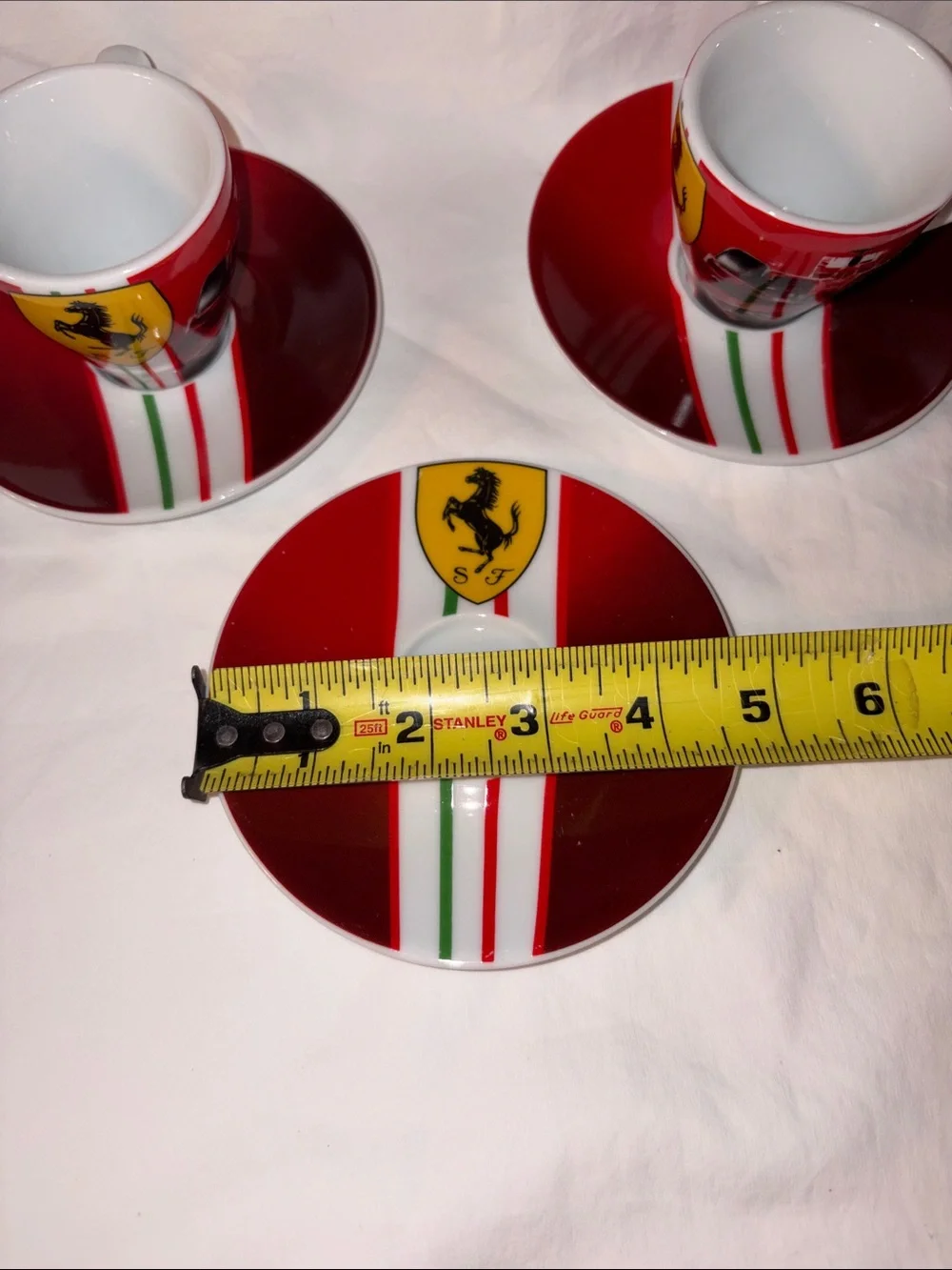HTF like new set of 6 Ferrari F1 demitasse/expresso cups & saucers